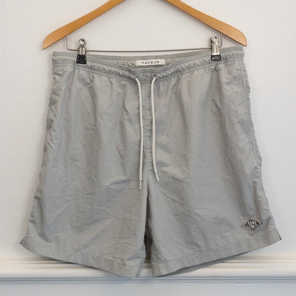 PacSun Quick-Dry Swim Shorts – Light Gray, Size L